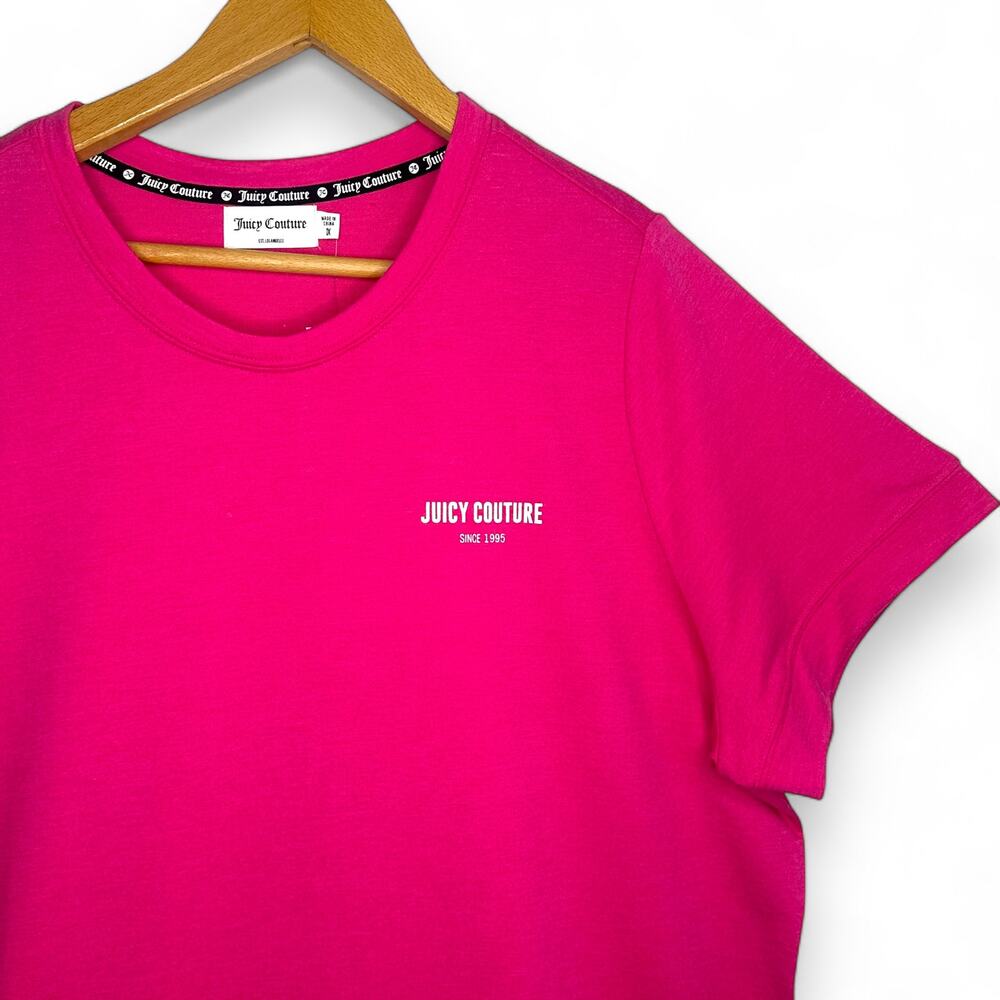 Juicy Couture Women's Baby French Terry Lounge T-Shirt Dress 1X Magenta Pink - Picture 4 of 11
